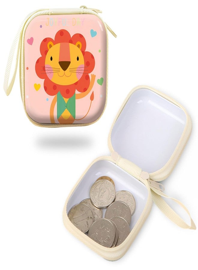 TIC TAC TOC Coin Purse for Women & Kids - Cute Mini Wallet with Zipper Closure - Small Handbag for Coins, Headphones, Jewelry & Essentials - Mixed Design Pouch Set 2 Pcs - Image 1